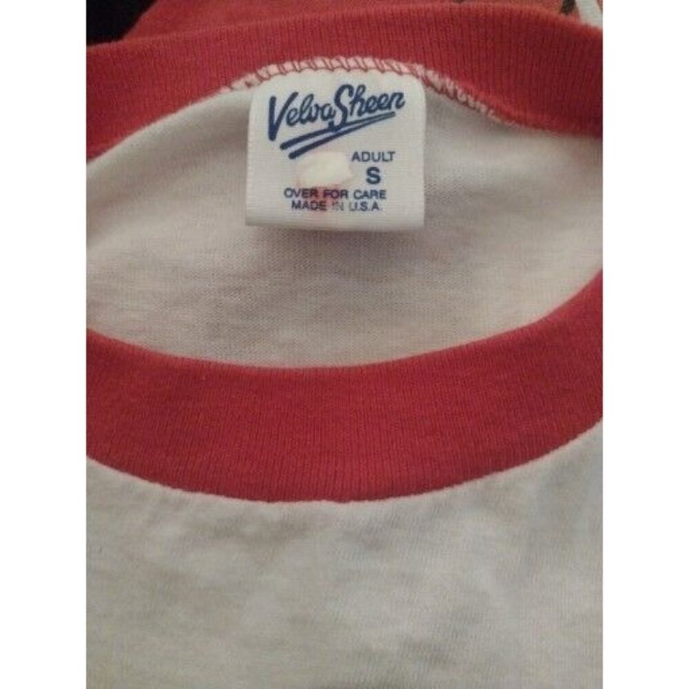 Mickey Mouse Fla Double Sided Single Stitch T Shirt Size S Velva Sheen Vtg 80s - Picture 6 of 6